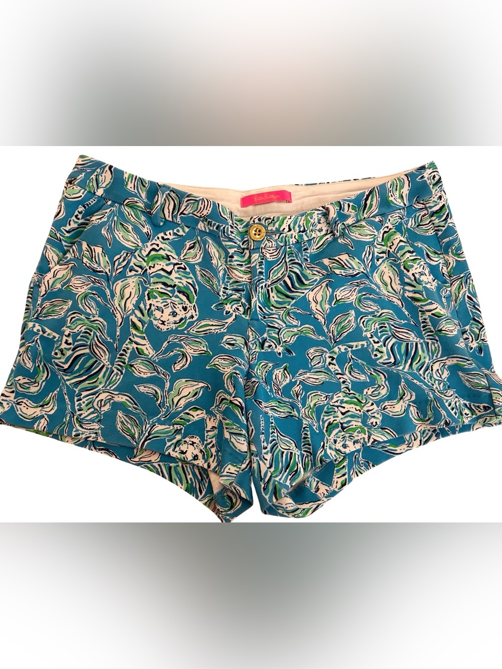 Size 10 Lilly Pulitzer Knit Floral Stretch Shorts